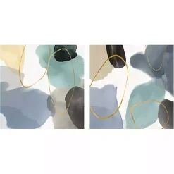 Hot Kirklands Home Pebbled Harmony Giclee Canvas Art Print, Set of 2 Multi