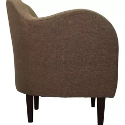 Sale Kirklands Home Pecan Julian Upholstered Accent Chair Brown