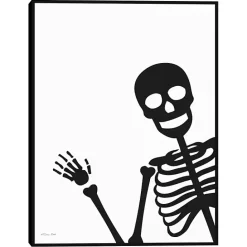 Online Kirklands Home Peek A Boo Skeleton Framed Canvas Art Print