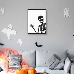Online Kirklands Home Peek A Boo Skeleton Framed Canvas Art Print