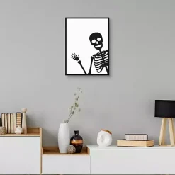 Online Kirklands Home Peek A Boo Skeleton Framed Canvas Art Print