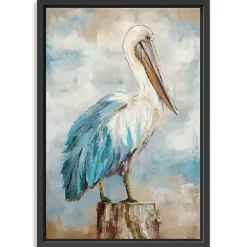 New Kirklands Home Pelican Perch Framed Canvas Art Print, 24x36 in.