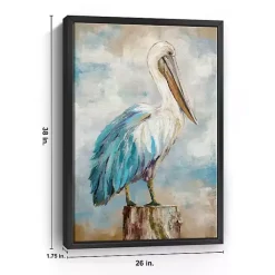 New Kirklands Home Pelican Perch Framed Canvas Art Print, 24x36 in.