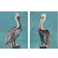 Outlet Kirklands Home Pelican Perch I & II Canvas Art Prints, Set of 2