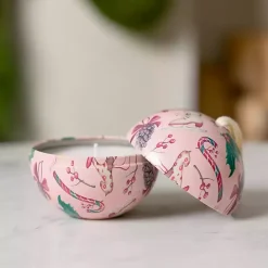 Online Kirklands Home Peppermint Party Tin Candle Ornament Pink