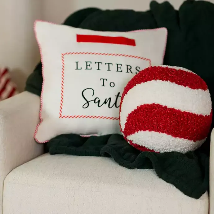 Kirklands Home Peppermint Sphere Teddy Pillow