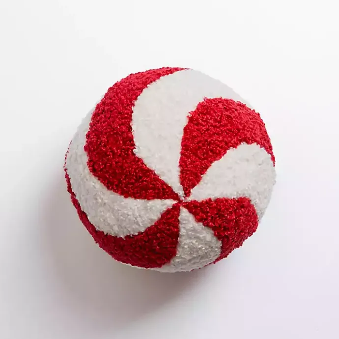 Kirklands Home Peppermint Sphere Teddy Pillow