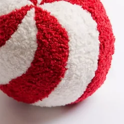 Kirklands Home Peppermint Sphere Teddy Pillow