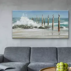 Outlet Kirklands Home Perched By The Sea Canvas Art Print