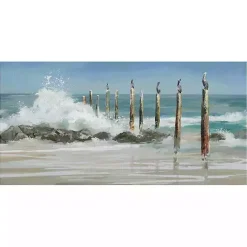 Outlet Kirklands Home Perched By The Sea Canvas Art Print