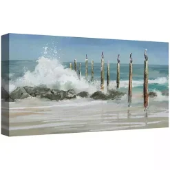 Outlet Kirklands Home Perched By The Sea Canvas Art Print