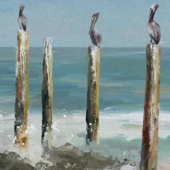 Outlet Kirklands Home Perched By The Sea Canvas Art Print