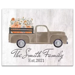 Best Kirklands Home Personalized Autumn Farm Truck Harvest Wall Art