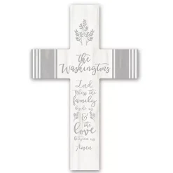 Sale Kirklands Home Personalized Bless This Family Cross Wall Plaque