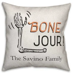 Discount Kirklands Home Personalized Bone Jour Skeleton Halloween Pillow