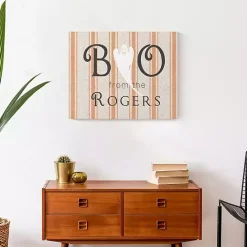 Online Kirklands Home Personalized Boo Ghostly Stripes Wall Plaque