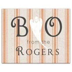 Online Kirklands Home Personalized Boo Ghostly Stripes Wall Plaque