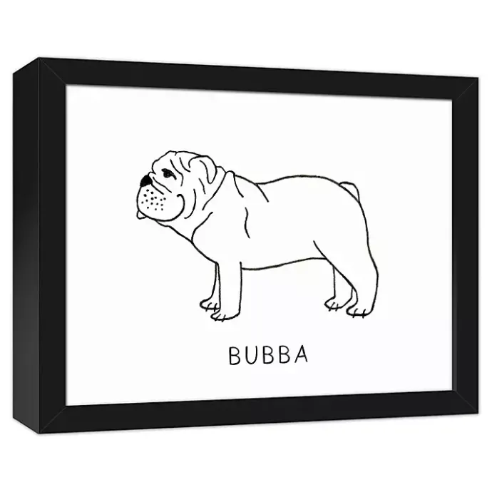 Outlet Kirklands Home Personalized Bulldog Framed Wall Plaque