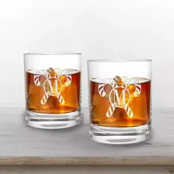 Discount Kirklands Home Personalized Candy Cane Whiskey Glasses, Set of 2
