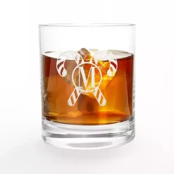 Discount Kirklands Home Personalized Candy Cane Whiskey Glasses, Set of 2