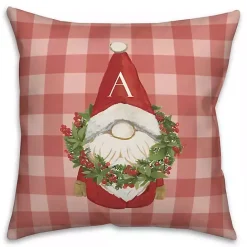 Best Kirklands Home Personalized Christmas Gnome Monogram Pillow Red