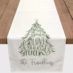 Discount Kirklands Home Personalized Christmas Words Table Runner, 90 in.