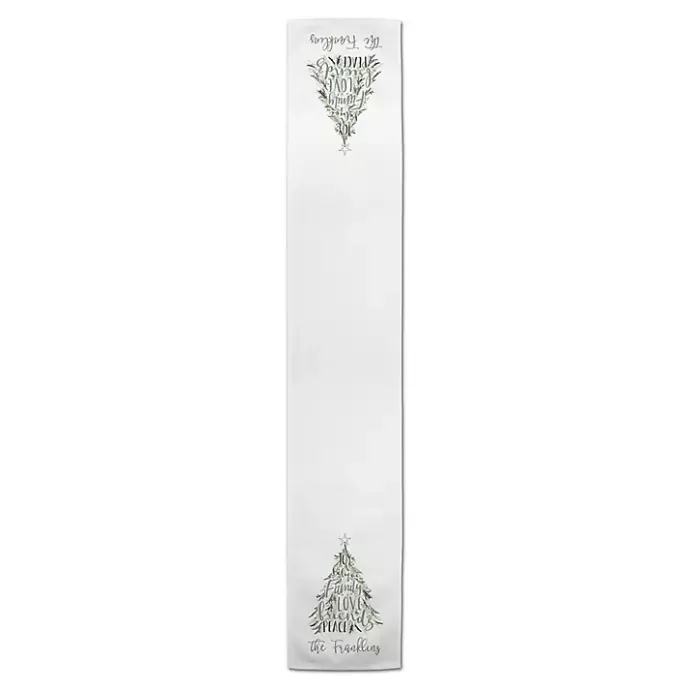 Discount Kirklands Home Personalized Christmas Words Table Runner, 90 in.