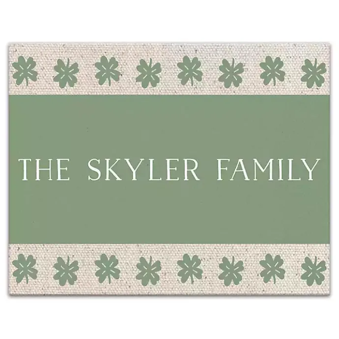 Sale Kirklands Home Personalized Clover Stripe Irish Canvas Print