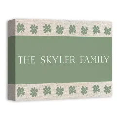 Sale Kirklands Home Personalized Clover Stripe Irish Canvas Print