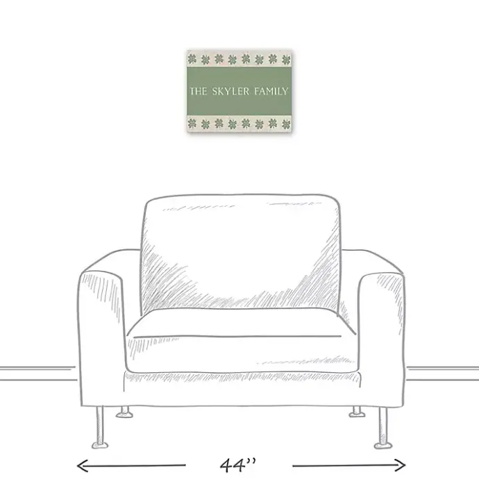 Sale Kirklands Home Personalized Clover Stripe Irish Canvas Print