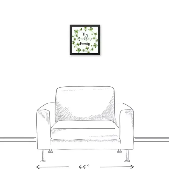 Online Kirklands Home Personalized Clover Wreath Framed Art Print