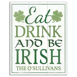 Online Kirklands Home Personalized Eat Drink and Be Irish Canvas Print