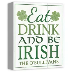 Online Kirklands Home Personalized Eat Drink and Be Irish Canvas Print
