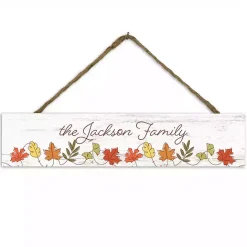 Clearance Kirklands Home Personalized Fall Leaf Hanging Wall Plaque