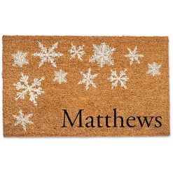 Best Kirklands Home Personalized Falling Snowflakes Doormat