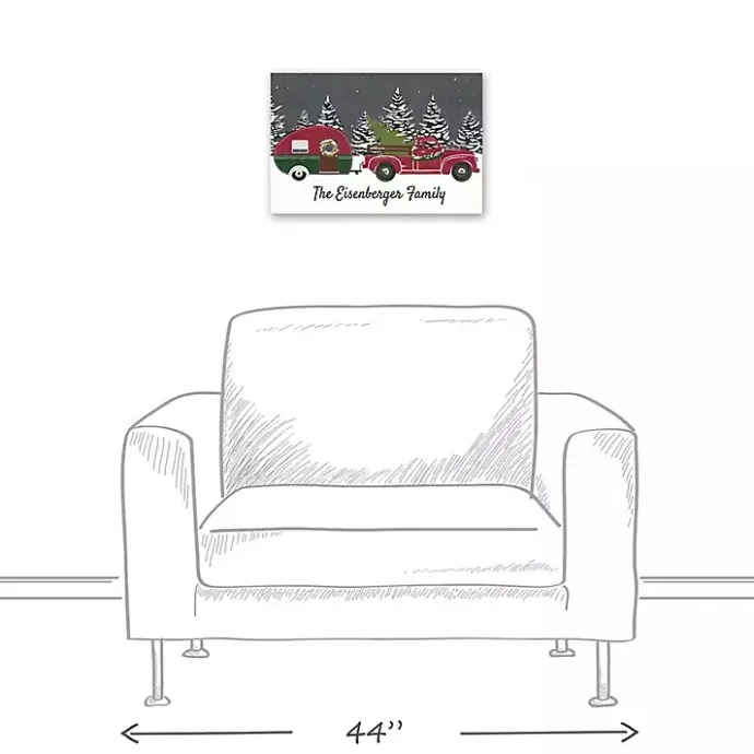 Sale Kirklands Home Personalized Family Christmas Truck Wall Plaque