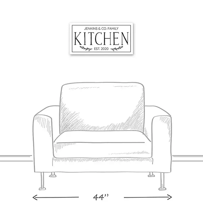 Outlet Kirklands Home Personalized Family Kitchen Co. Canvas Wall Plaque
