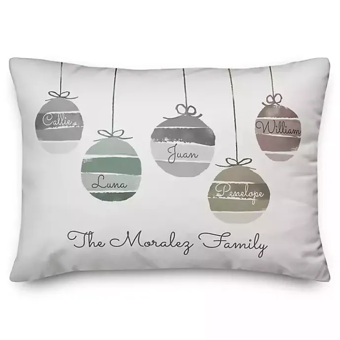 Kirklands Home Personalized Family Ornaments Throw Pillow