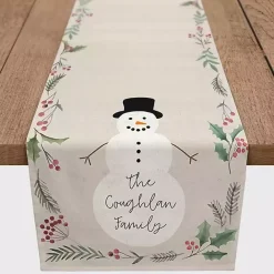 Outlet Kirklands Home Personalized Family Snowman Table Runner, 72 in.