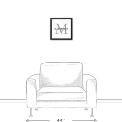 New Kirklands Home Personalized Framed Monogram Canvas Wall Plaque