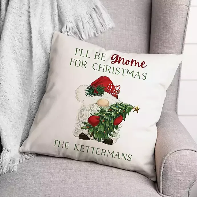 New Kirklands Home Personalized Gnome for Christmas Pillow