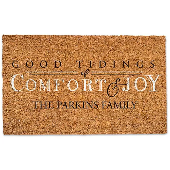 Kirklands Home Personalized Good Tidings Coir Doormat