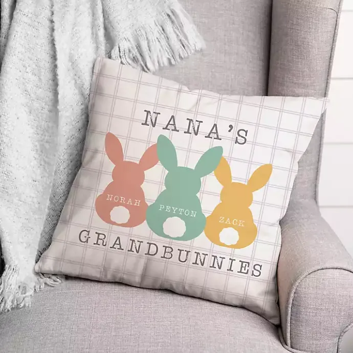 Best Kirklands Home Personalized Grandbunnies Indoor/Outdoor Pillow