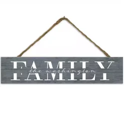 Kirklands Home Personalized Gray Family Wall Plaque