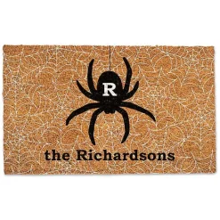 Discount Kirklands Home Personalized Hanging Spider Halloween Doormat