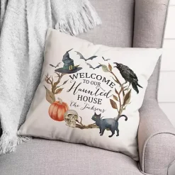 Kirklands Home Personalized Haunted House Halloween Pillow