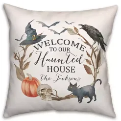 Kirklands Home Personalized Haunted House Halloween Pillow