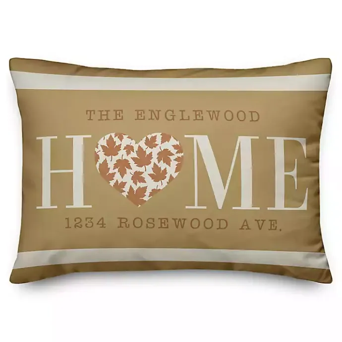 Sale Kirklands Home Personalized Home With Heart Harvest Throw Pillow