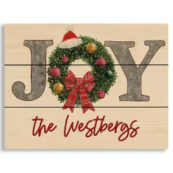 Sale Kirklands Home Personalized Joy Wreath Wood Pallet Wall Plaque