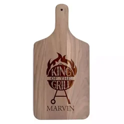 Discount Kirklands Home Personalized King of Grill Walnut Cutting Board Brown